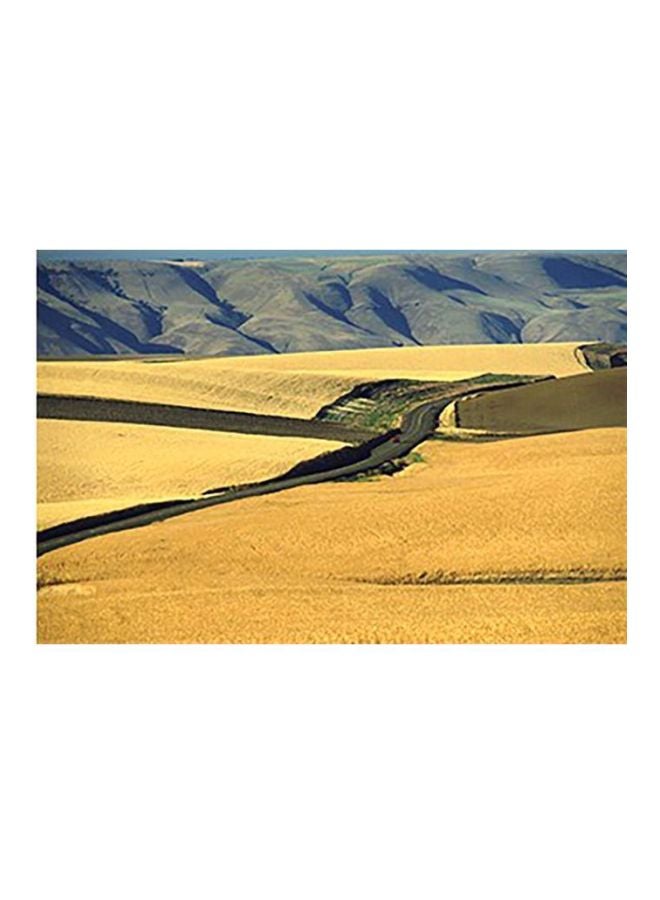 ملصق جداري للزينة أصفر/ رمادي/ أسود 40x60سم