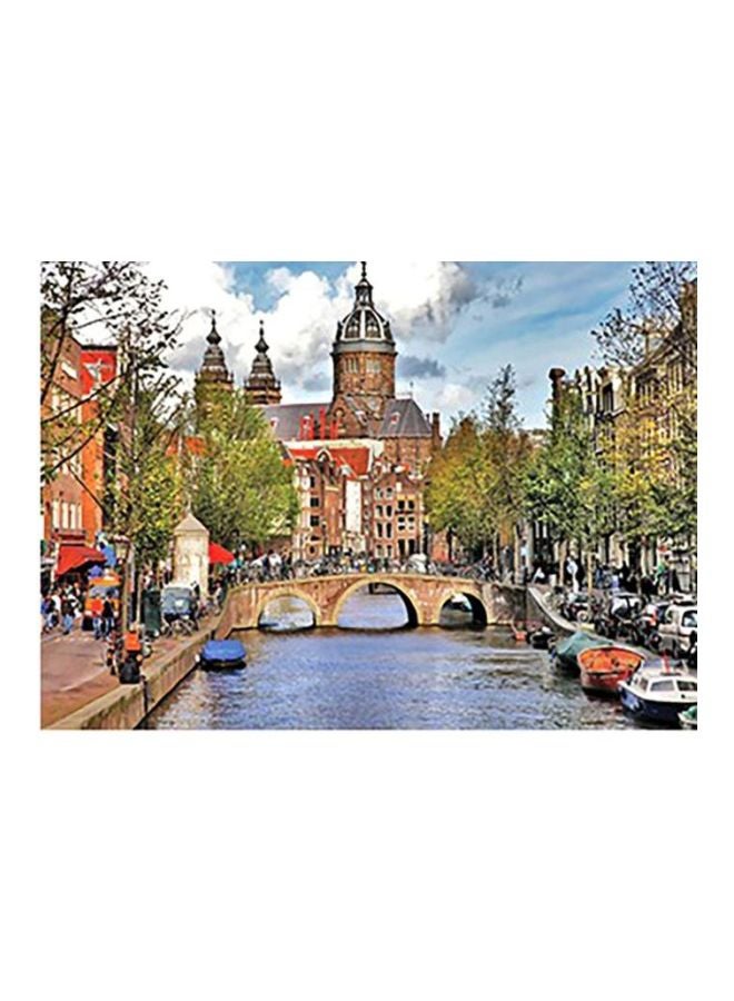 Wall Decorative Poster Blue/White/Green 40x60cm