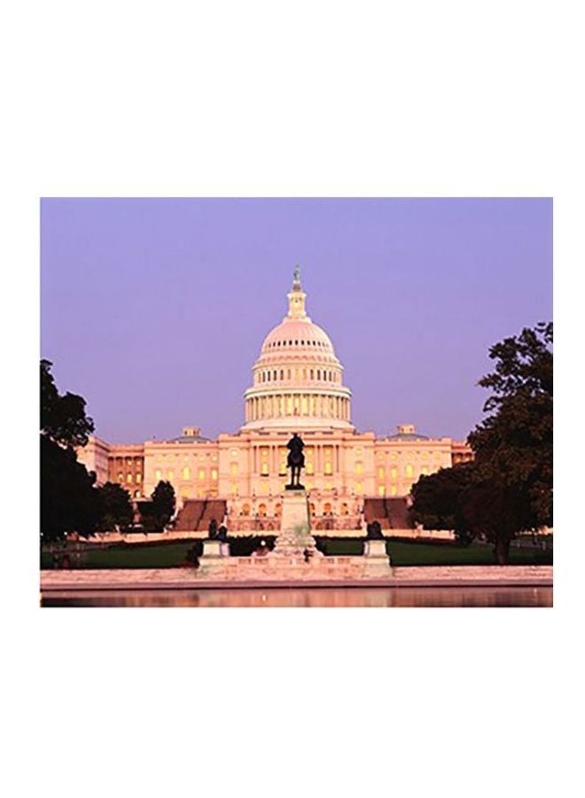 Wall Decorative Poster Purple/Beige/Green 18x24cm