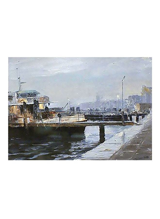 PHOTOBLOCK Decorative Wall Poster Grey/Blue 18X24cm