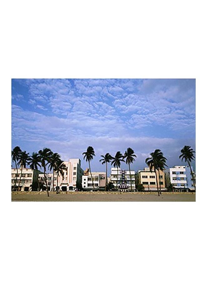 فوتو بلوك بوستر حائط للتزيين أزرق/أخضر/أبيض 40x60سم