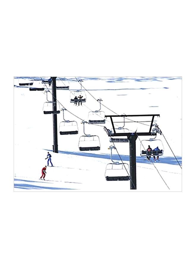 PHOTOBLOCK Decorative Wall Poster White/Black/Blue 18x24cm