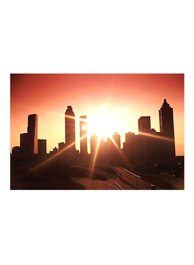 PHOTOBLOCK Decorative Wall Poster Orange/Yellow/Black 40x60cm