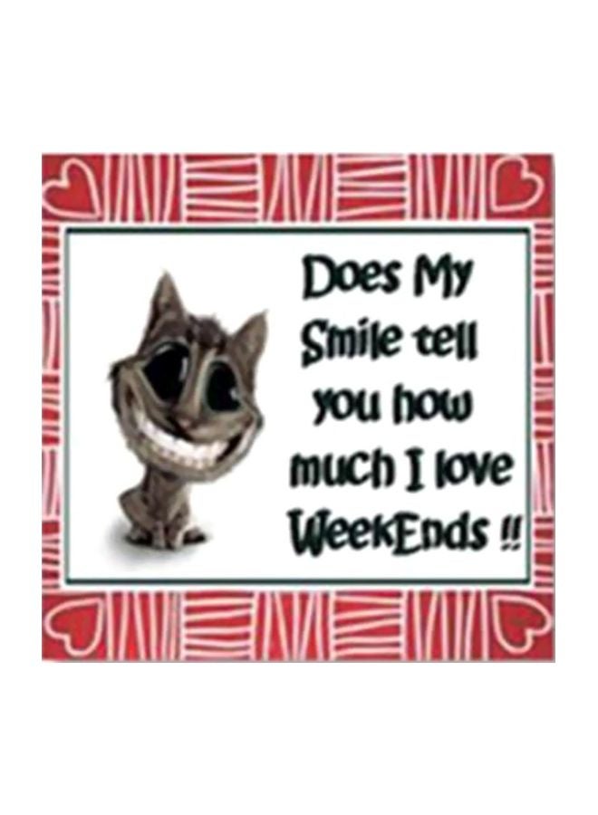 فوتو بلوك لوحة جدارية لتزيين الحائط مع إطار أحمر / أسود / أبيض 15x15سم