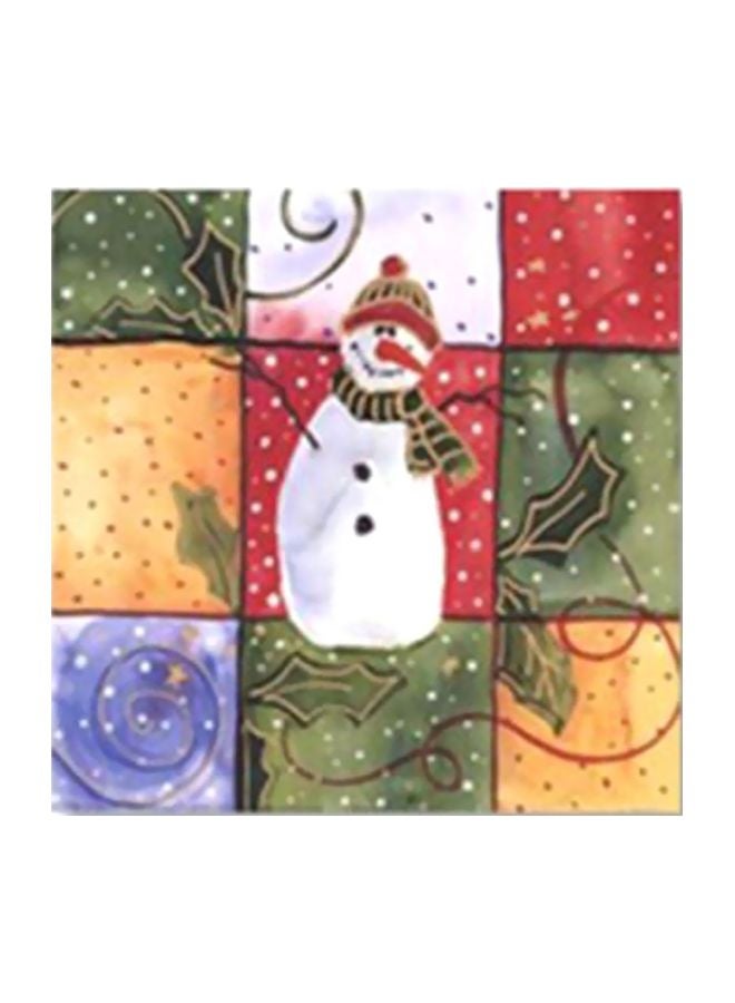 بوستر جداري للتزيين مع إطار أحمر / أخضر / أزرق 30x30سم