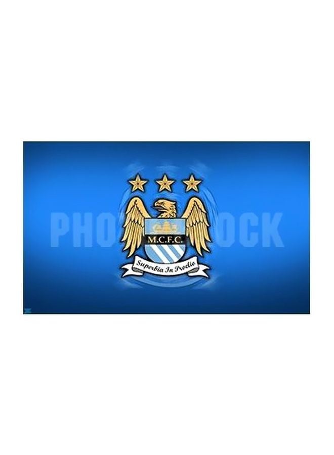 بوستر حائط للتزيين أزرق/بيج/أبيض 18x45سم