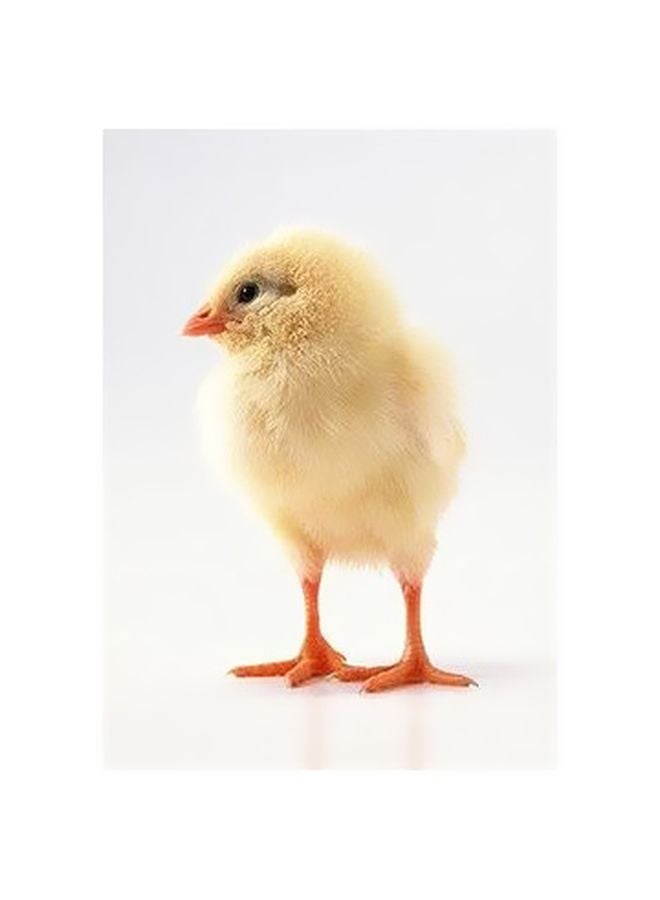 بوستر حائط للتزيين أبيض/بيج/برتقالي 24×18سم