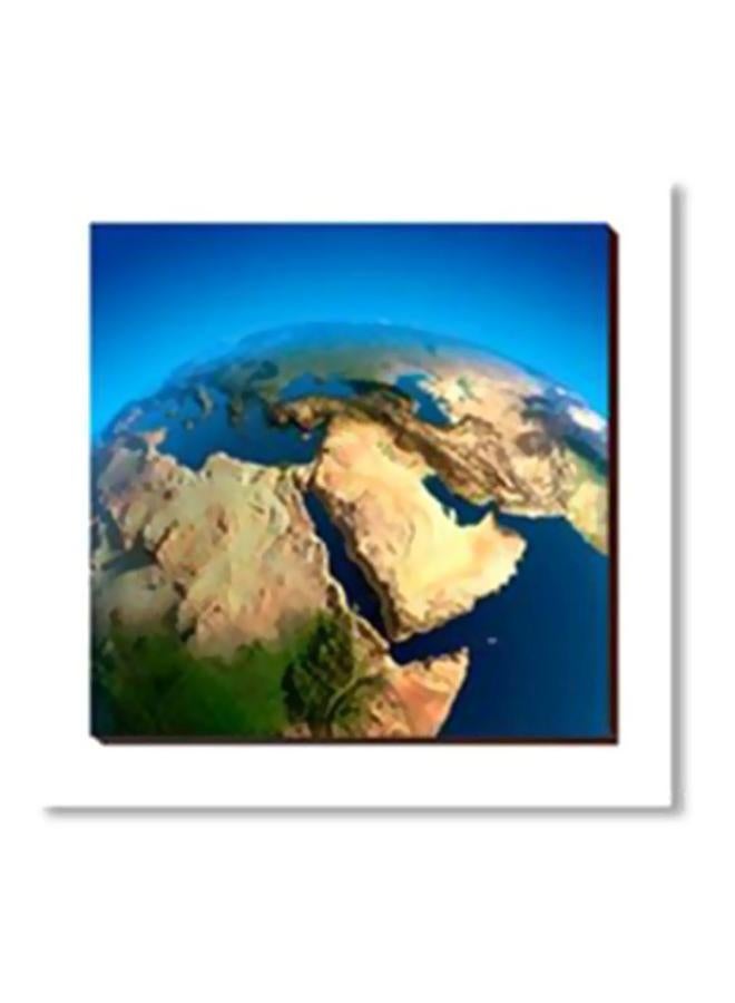 PHOTOBLOCK Decorative Wall Poster With Frame Blue/Beige/Green 24x24cm 