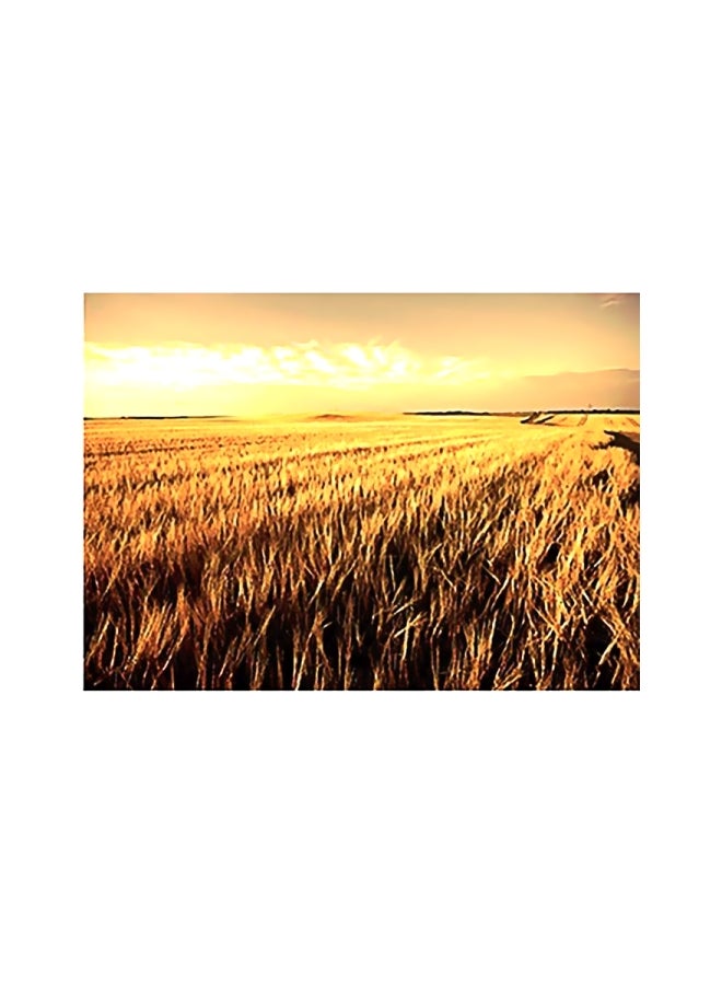 Decorative Wall Painting Yellow/Brown/Beige 31x45cm