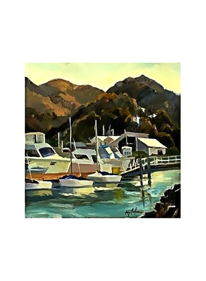 بوستر حائط للتزيين أخضر/أبيض/ أزرق 15x15سم