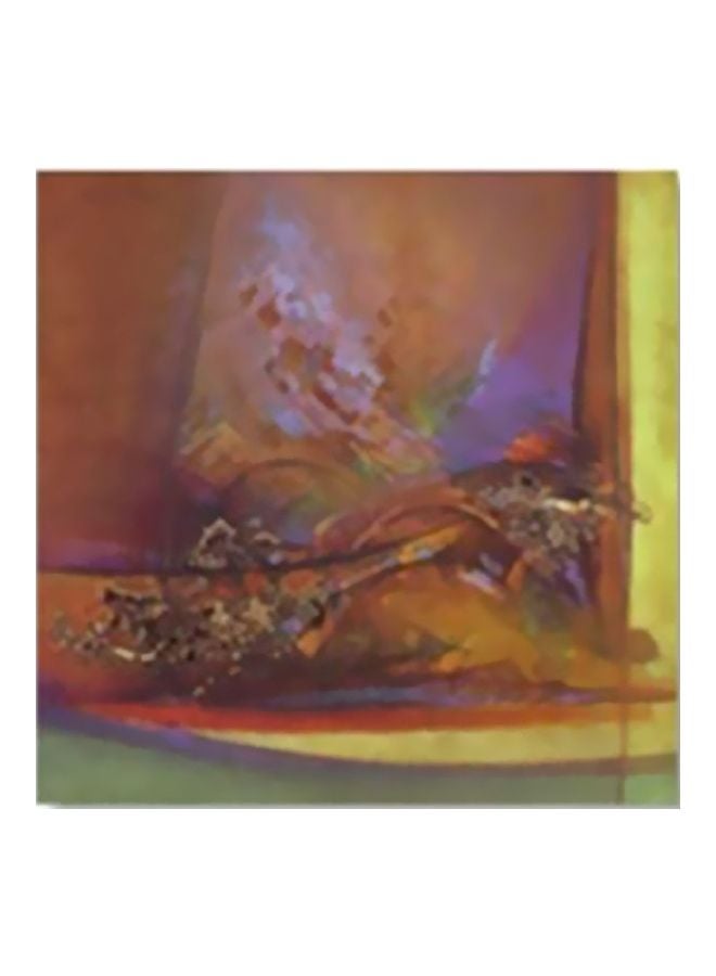 PHOTOBLOCK Decorative Wall Painting With Frame Brown/Green/Purple 15x15cm