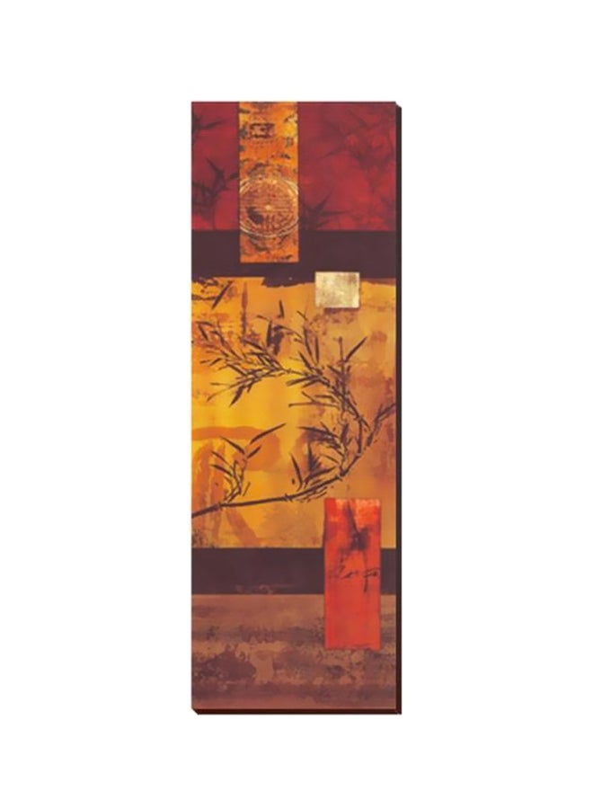 Decorative Wall Painting With Frame Brown/Orange/Red 20x60cm