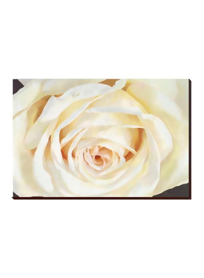 لوحة جدارية لتزيين الحائط مع إطار أبيض/بيج/أسود 99x29سم