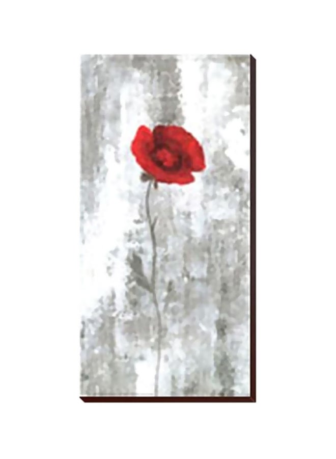 لوحة جدارية لتزيين الحائط مع إطار رمادي/أحمر 20x60سم