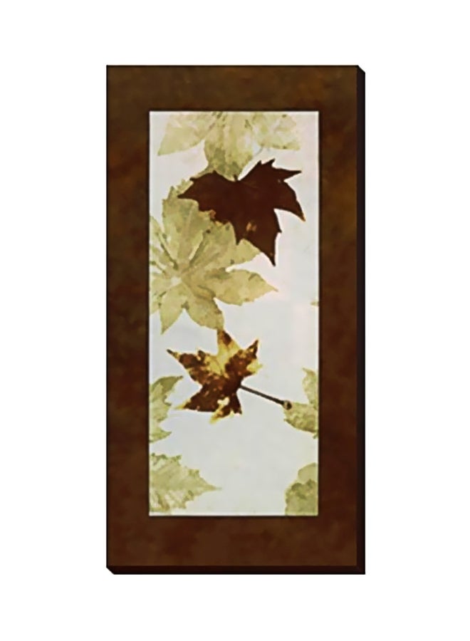 Decorative Wall Painting With Frame Brown/Green/White 20x60cm
