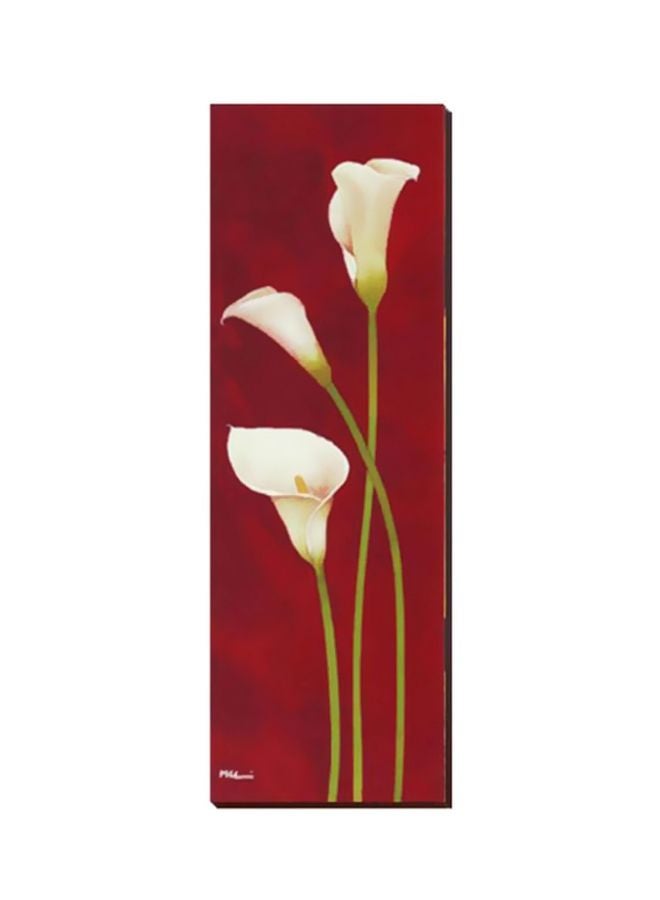 فوتو بلوك لوحة جدارية لتزيين الحائط مع إطار أخضر/ أبيض/ أحمر 20x60سم