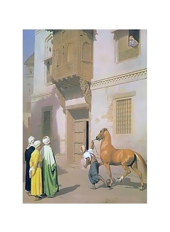 PHOTOBLOCK Decorative Wall Painting White/Brown/Green 34x24cm