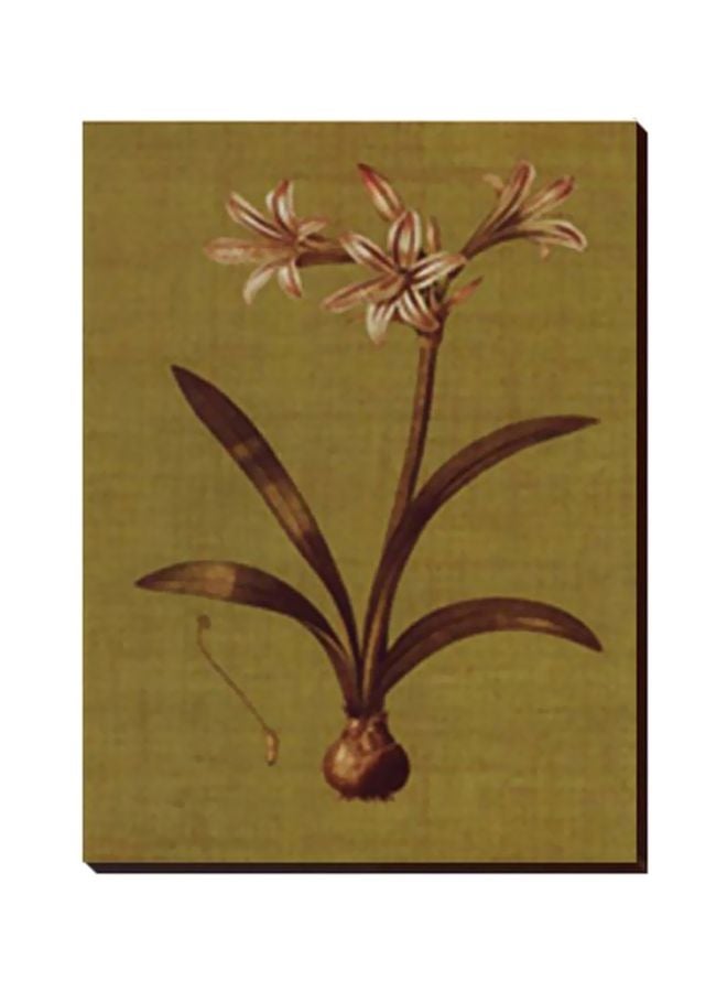 Decorative Wall Painting With Frame Green/Brown/Red 29x99cm