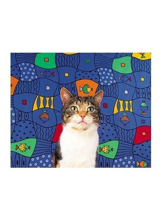 بوستر حائط للتزيين أزرق/أبيض/أخضر 24x18سم