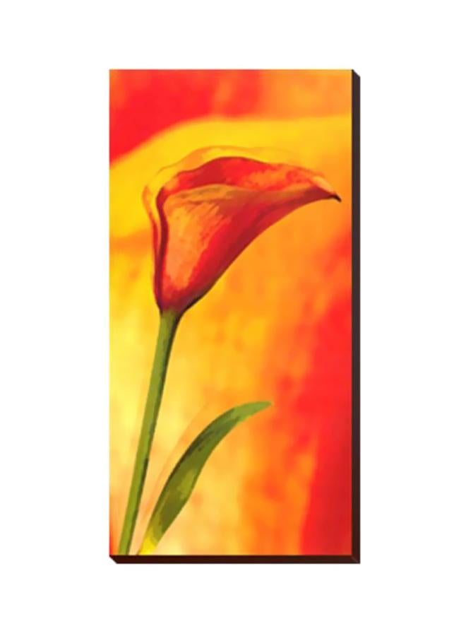 Decorative Wall Painting With Frame Red/Yellow/Green 29X99cm