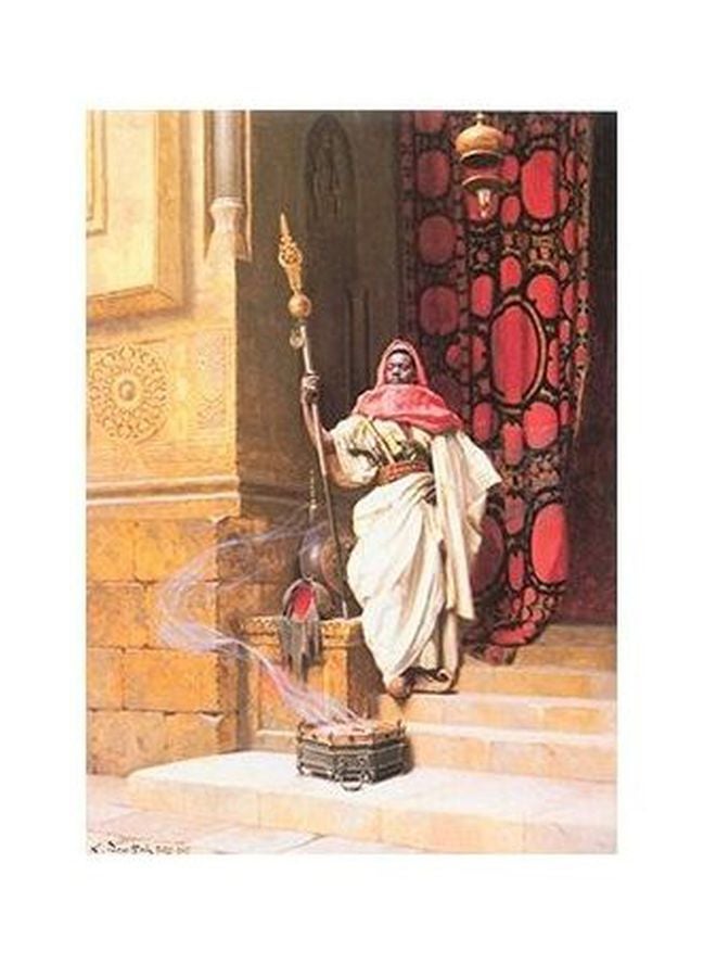 بوستر حائط للتزيين أبيض/أحمر/أصفر 34×24سم