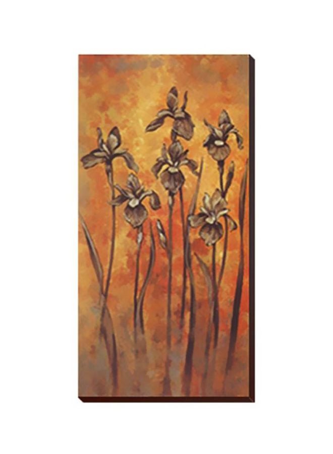 فوتو بلوك لوحة جدارية لتزيين الحائط مع إطار بني/أحمر 13x45سم