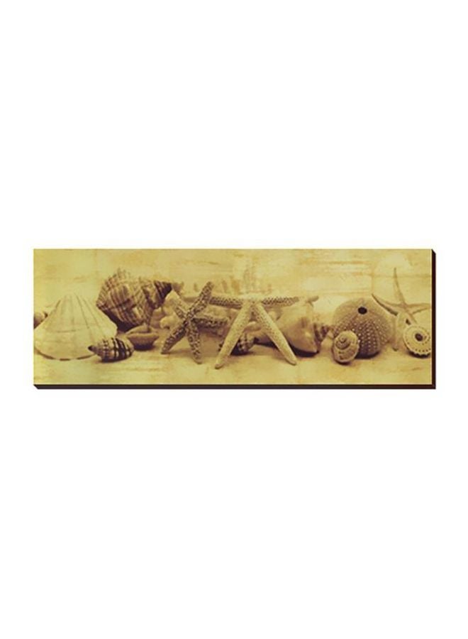 Decorative Wall Painting With Frame Beige 60x20cm