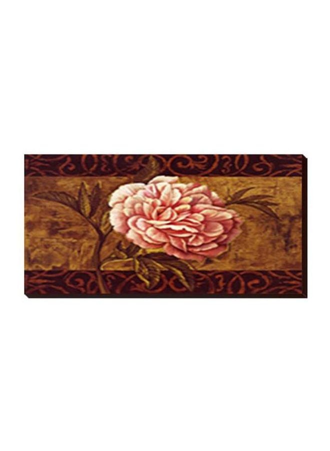 فوتو بلوك لوحة جدارية لتزيين الحائط مع إطار بني/وردي 99x29سم