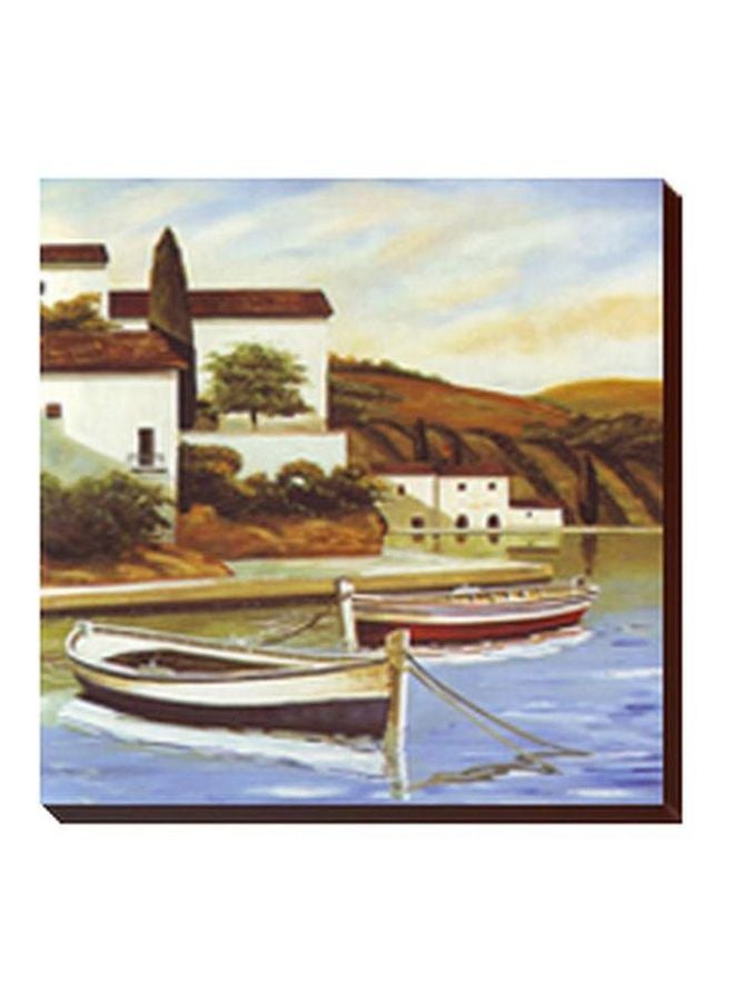 فوتو بلوك لوحة جدارية لتزيين الحائط مع إطار أزرق/أحمر/أخضر 34x34سم