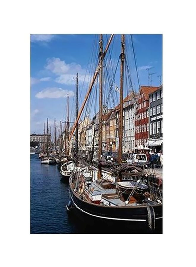 بوستر حائط للتزيين أزرق/ بيج/ بني 60x40سم