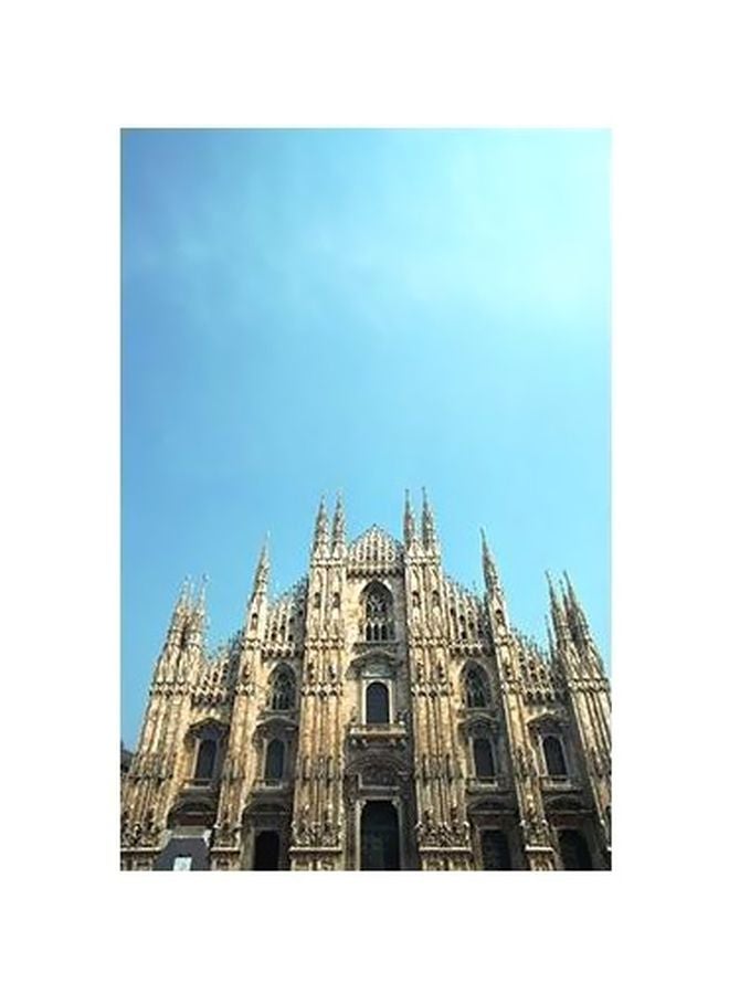 بوستر حائط للتزيين أزرق/ بيج/ أسود 34x24سم