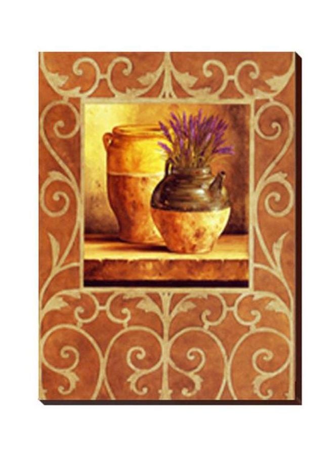 لوحة جدارية لتزيين الحائط مع إطار بني/أصفر/أرجواني 15x15سم