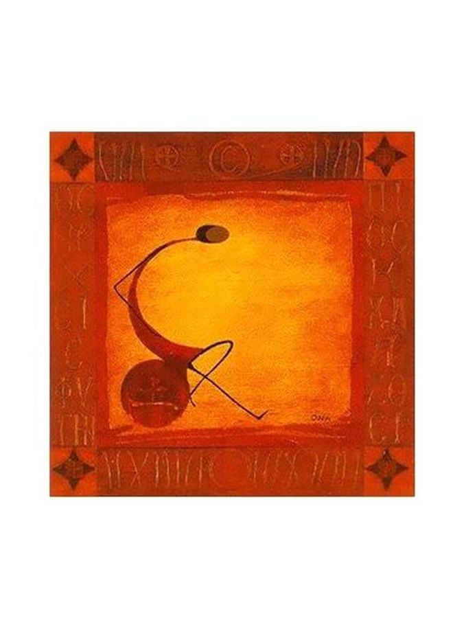 فوتو بلوك بوستر حائط للتزيين برتقالي / أحمر 15x15سم