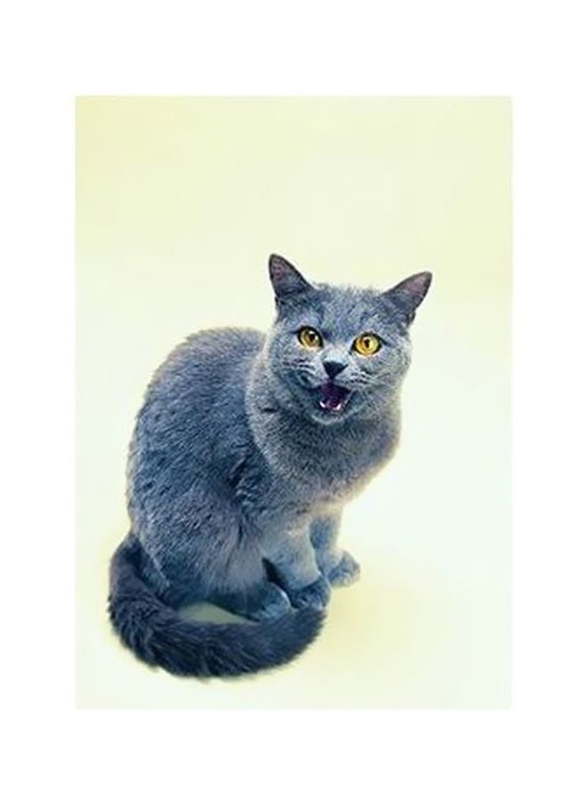 فوتو بلوك بوستر حائط للتزيين أزرق/أصفر/أبيض 60x40سم