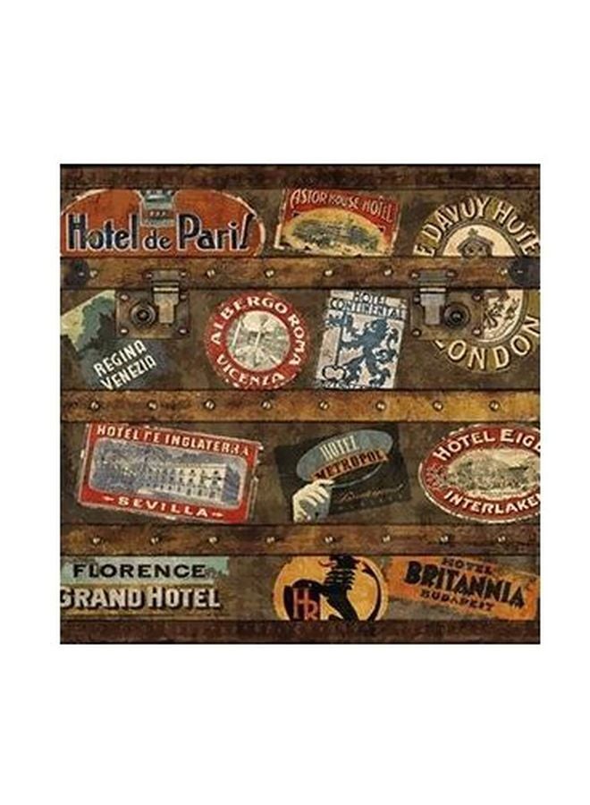 PHOTOBLOCK Decorative Wall Poster Brown/Red/Yellow 15x15cm