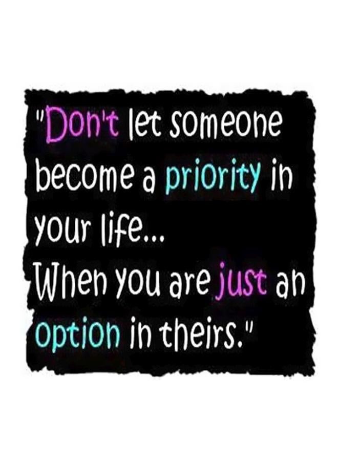 Decorative Wall Poster Black/White/Pink 15x15cm