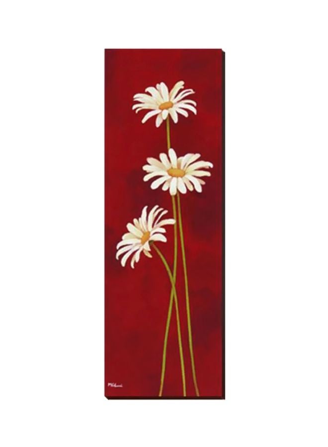 PHOTOBLOCK Decorative Wall Painting With Frame Red/White 13x45cm
