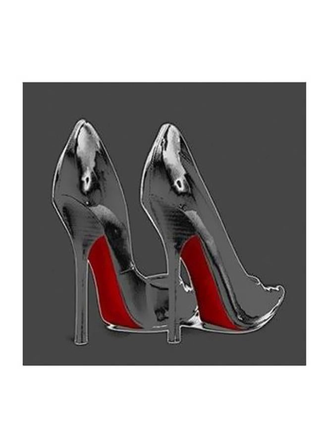 بوستر حائط للتزيين رمادي/أحمر 15x15سم