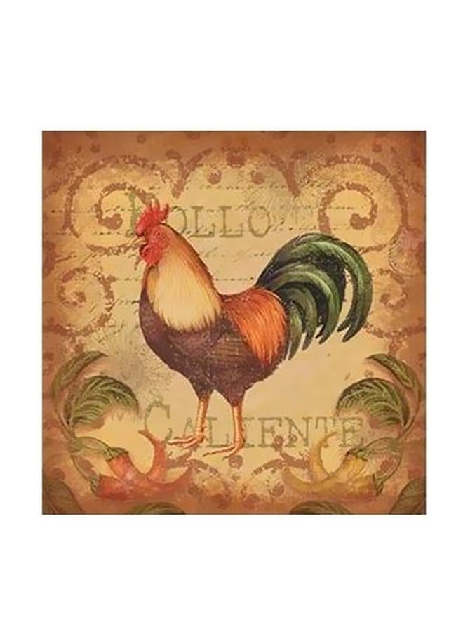 PHOTOBLOCK Decorative Wall Poster Brown/Green/Red 15x15cm 
