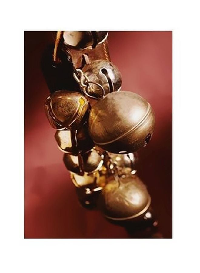 Decorative Wall Poster Red/Gold 45x31cm