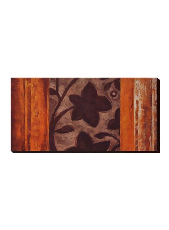 لوحة جدارية لتزيين الحائط مع إطار بني/برتقالي 54x18سم