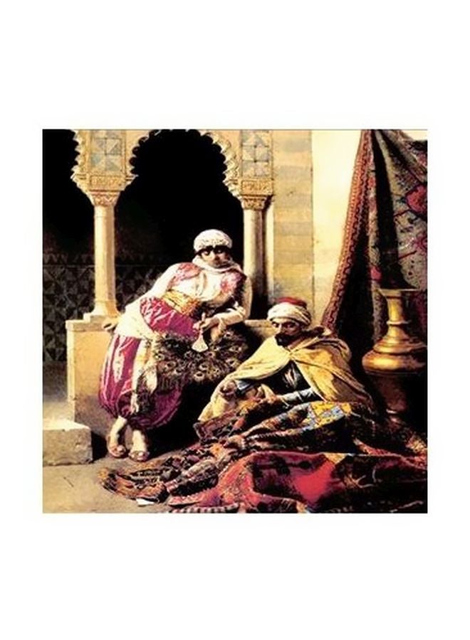 Decorative Wall Poster Gold/Black/Red 15x15cm