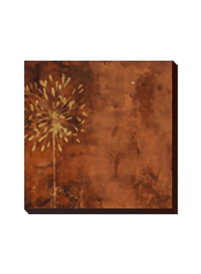 Decorative Wall Painting With Frame Brown/Beige 24x24cm