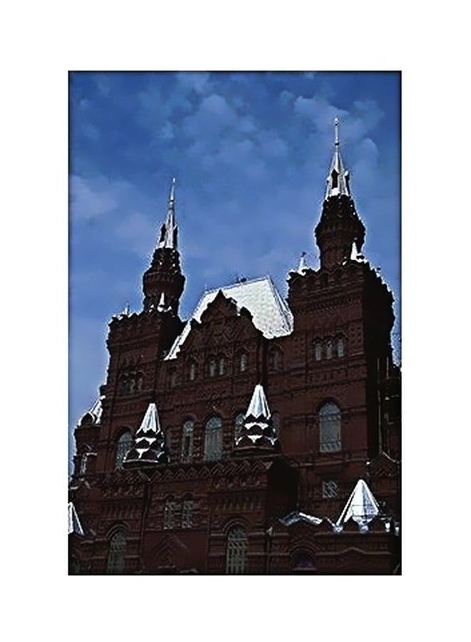 فوتو بلوك بوستر حائط للتزيين أزرق / بني / أبيض 34×24سم