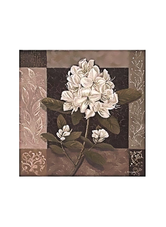 فوتو بلوك لوحة فنية لديكور الحائط أبيض/أخضر/بني 15x15سم 