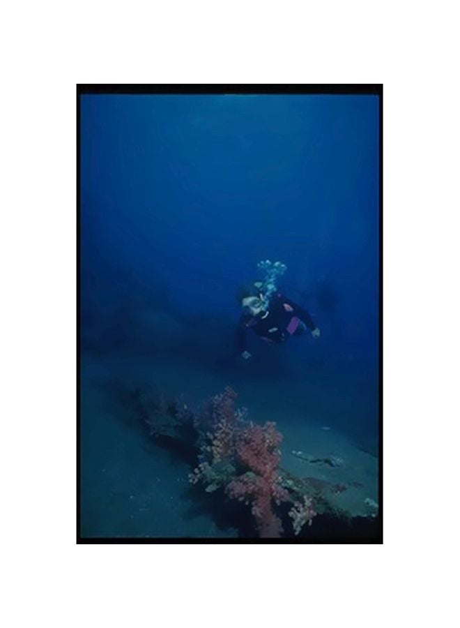 PHOTOBLOCK Decorative Wall Poster Blue/Black/Pink