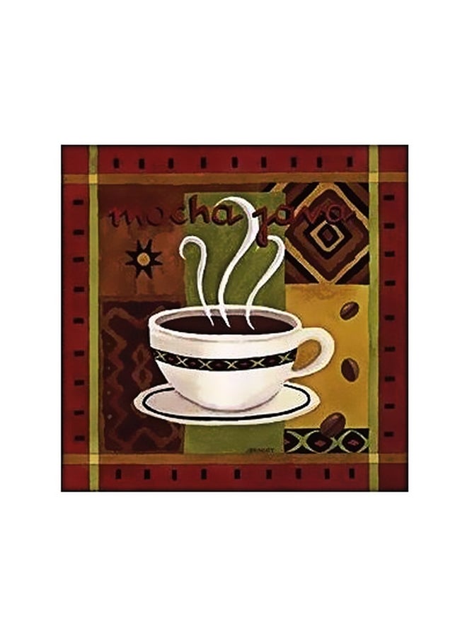 فوتو بلوك لوحة فنية لديكور الحائط أبيض/بني/أخضر 15x15سم 