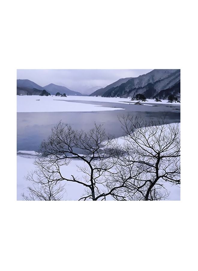 بوستر حائط للتزيين أبيض/رمادي/أسود