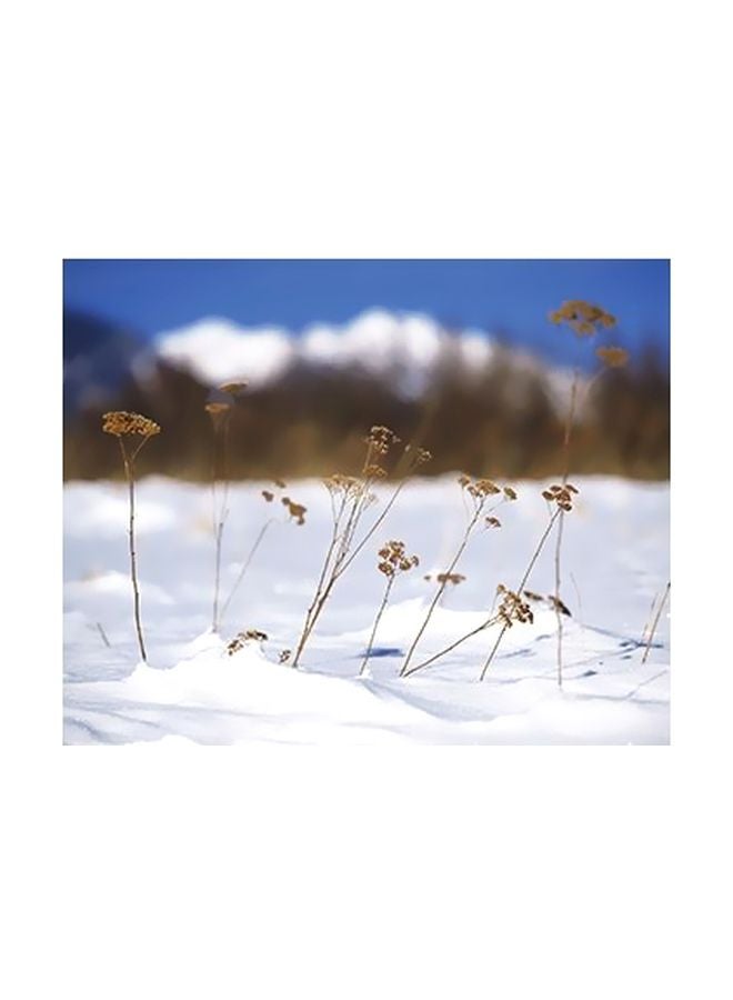 Photo Block Decorative Wall Painting With Frame White//Brown/Blue 15x20cm 