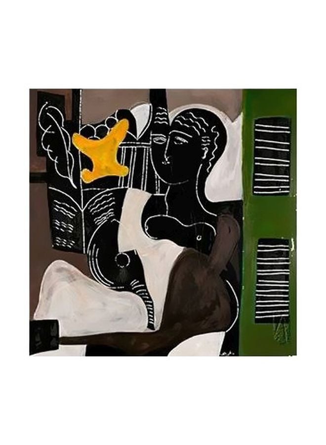 Decorative Wall Poster Black/White/Green 15x15cm